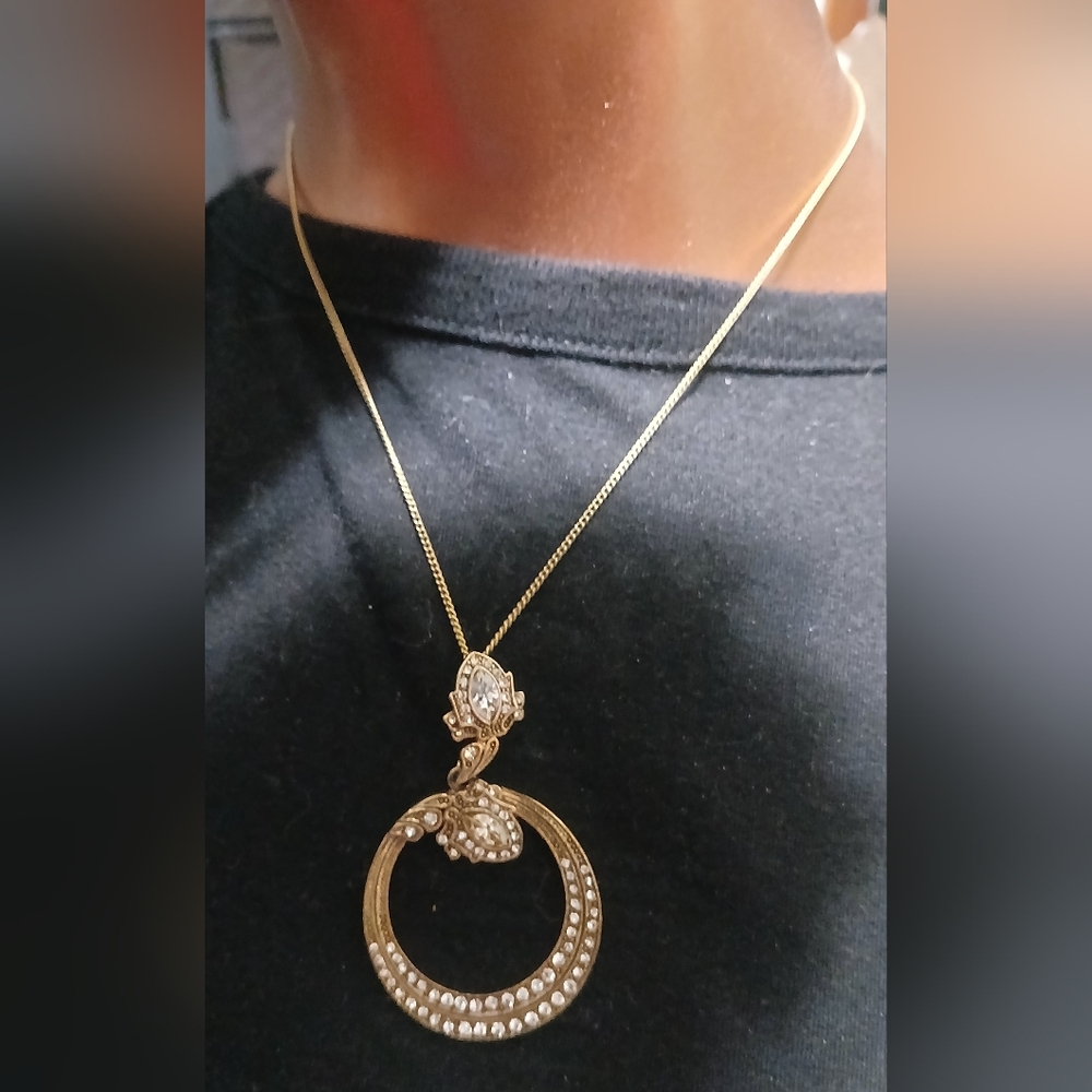 Vtg Nicole Miller Pendant Necklace